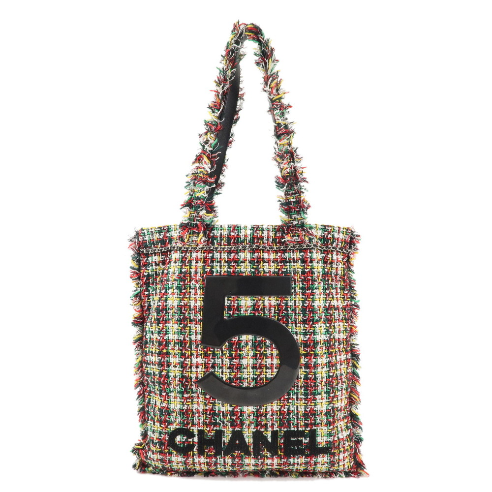 Chanel No5 Tweed Rubber Tote Bag Multicolor